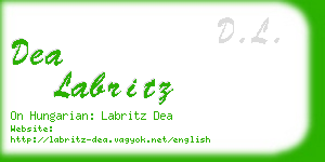 dea labritz business card